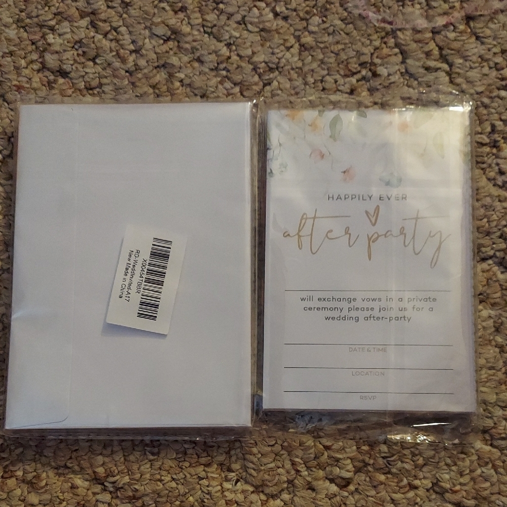 Elegant Wedding After Party Invitations
